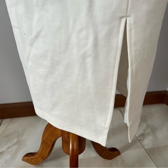 Lulu's white off shoulder fitted bodycon midi dress cocktail bridal evening - Picture 11 of 11